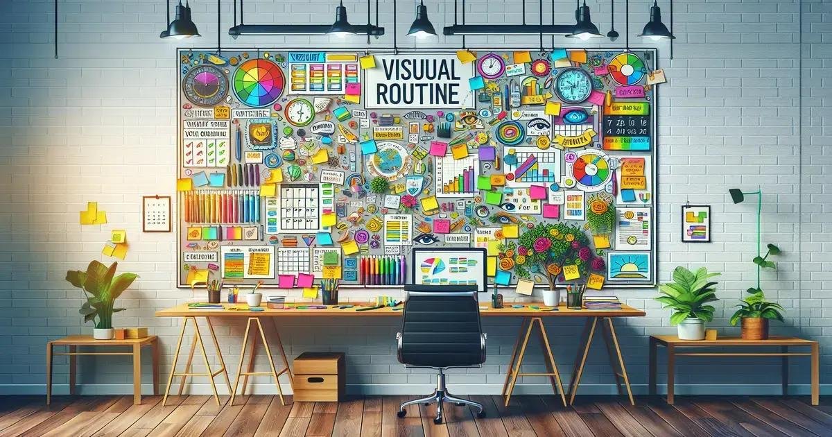 Como criar uma rotina visual usando quadros brancos e cores