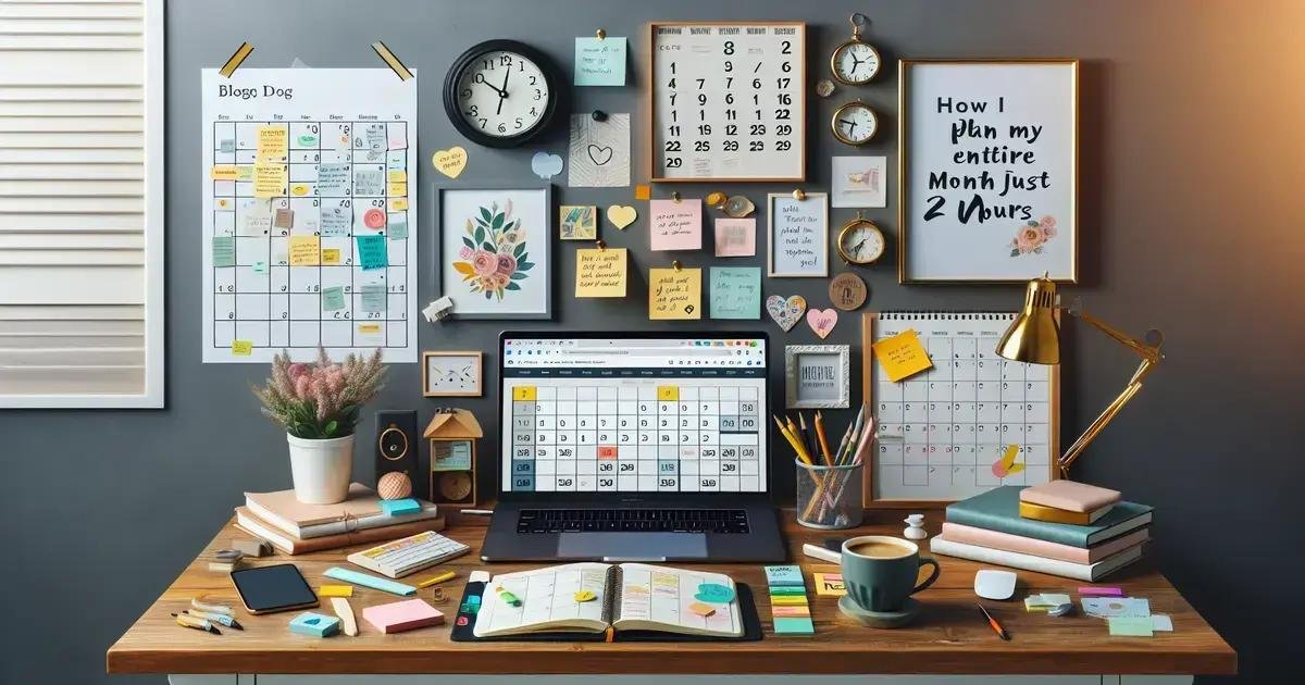 Como planejo meu mês inteiro em apenas 2 horas